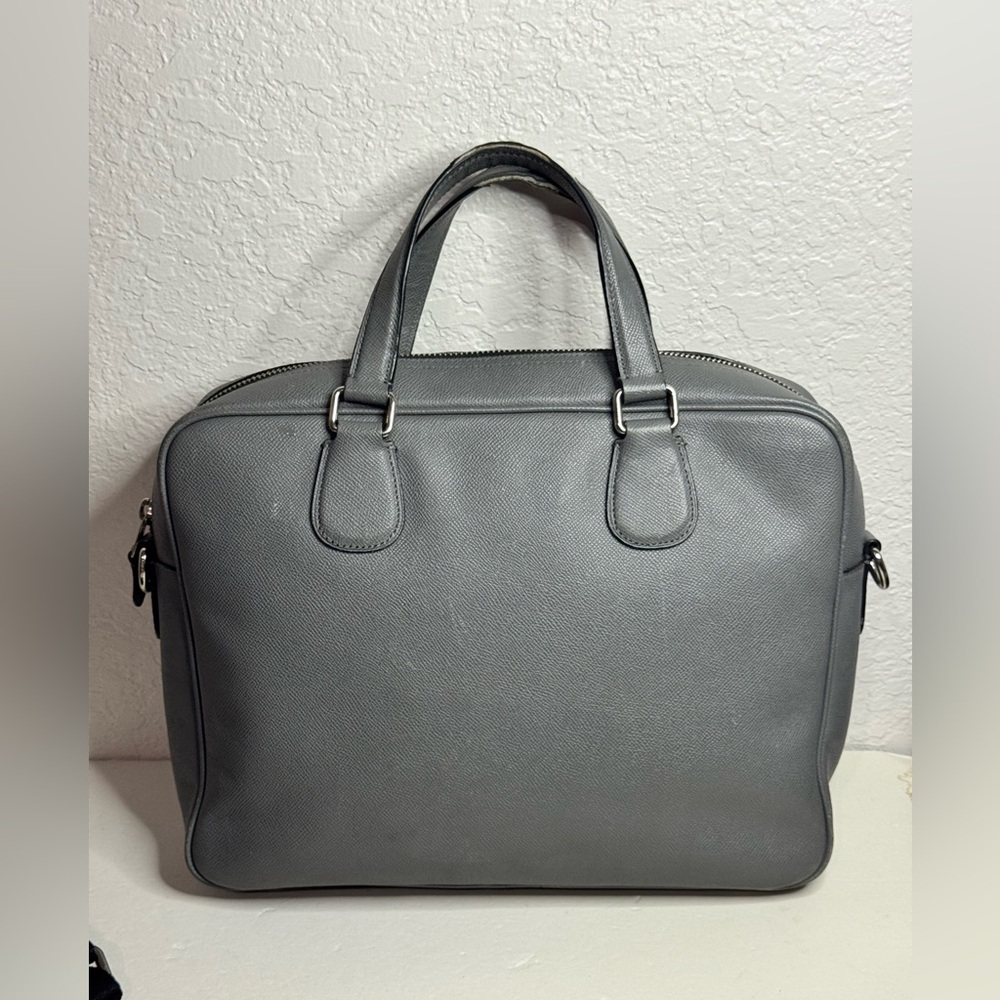 Coach Kennedy Briefcase Grey Saffiano Leather - Picture 7 of 15
